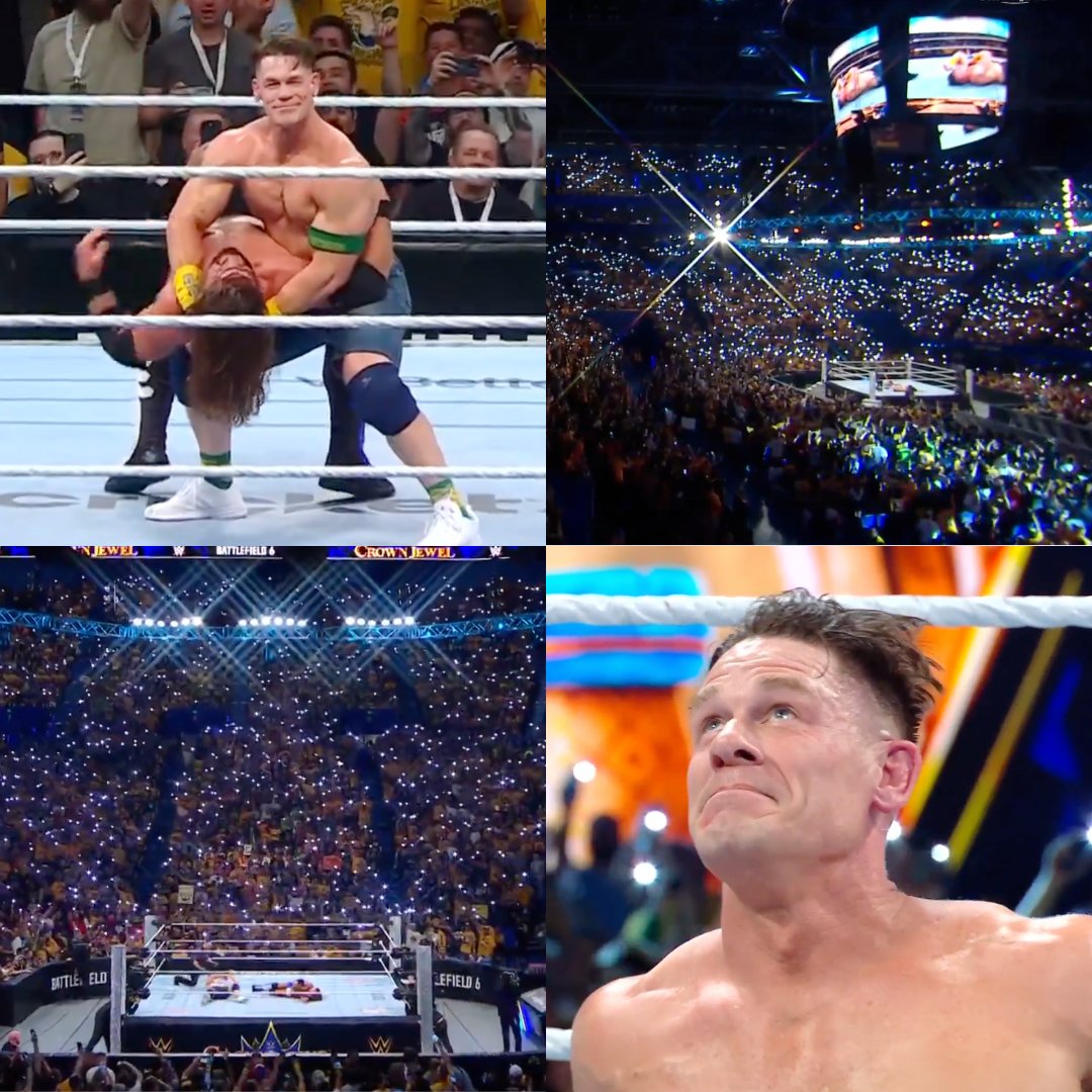 Aa_ronFernandes's tweet image. The Greatest Moment at WWE Crown Jewel Perth!

A beautiful tribute during John Cena vs AJ Styles

RIP Bray Wyatt you legend!

#WWECrownJewel #WWE #CrownJewel