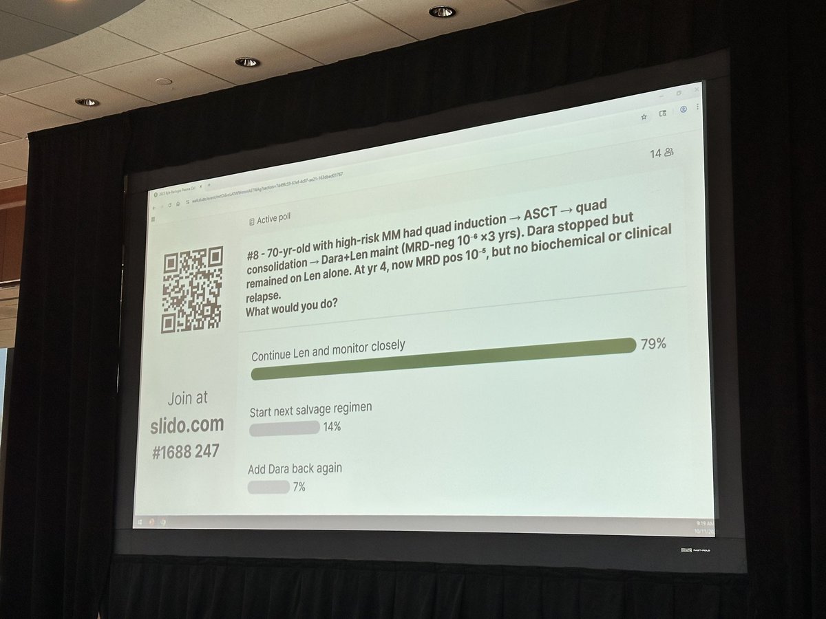 hhashmi87's tweet image. MRD vs No MRD guided treatment for Myeloma: A great debate b/w @szusmani (yes) vs @End_myeloma (no) and discussion by @VincentRK on MRD driven treatment in Multiple Myeloma 
Kyle Barlogie Plasma Cell Disorders Symposium 
#MMSM #MedTwitter #MedEd #AgreeToAgree