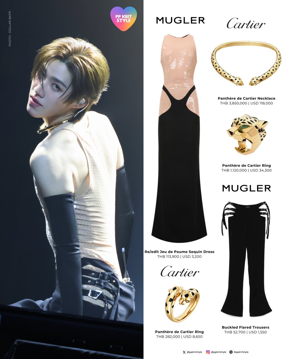 〰️ <a href="/ppkritt/">ppkrit</a> @ #MariahCareyLiveinBKKxPPKrit

#Mugler Re/edit Jeu de Paume Sequin Dress, Buckled Flared Trousers
#Cartier Panthère de Cartier Necklace

PP KRIT SPARKS THE NIGHT FOR MIMI
#MariahCarey #PPKritt
#MariahCareyLiveInThailand
#MariahCareyLivelnBangkok
#TheCelebrationOfMimi