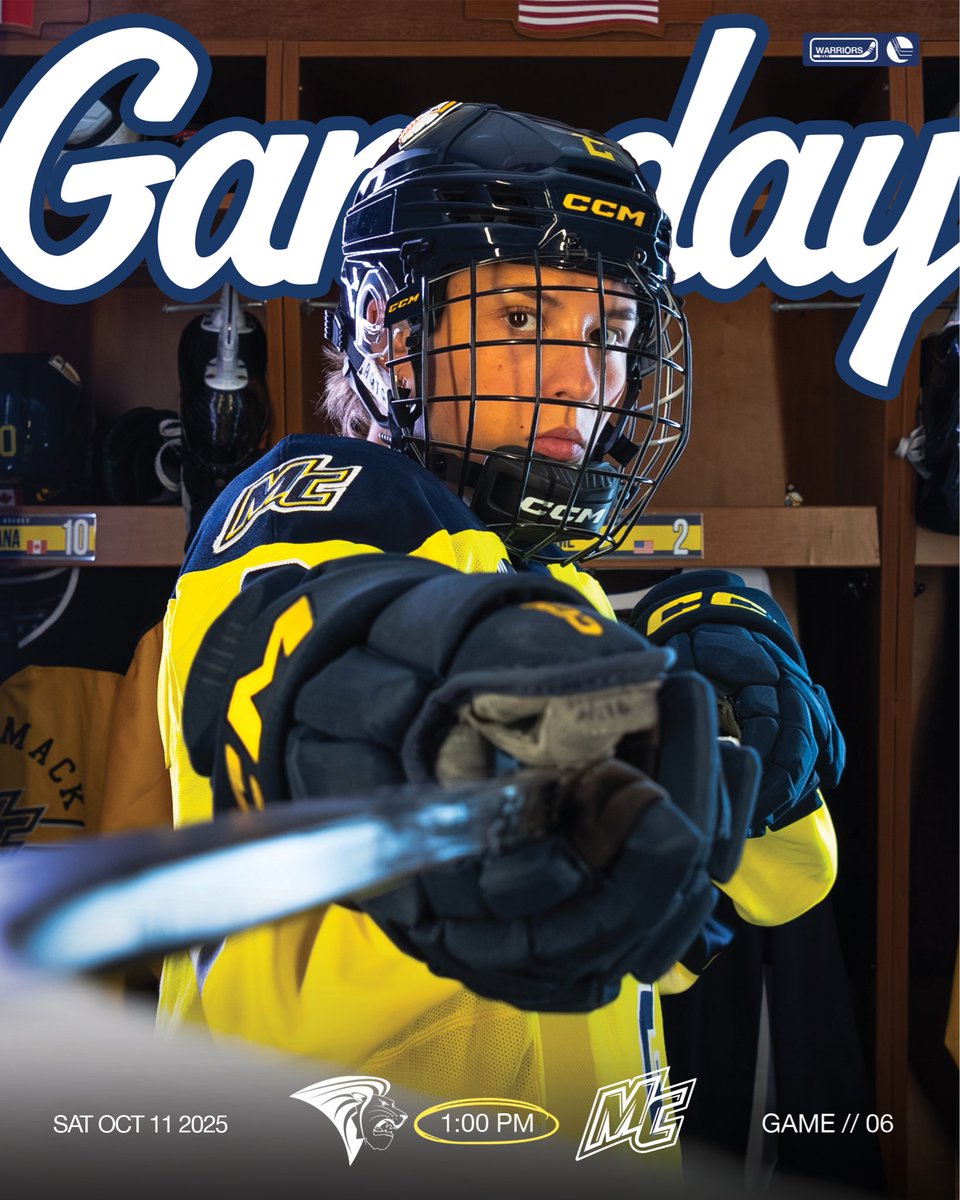Round ✌️

📍St. Charles, MO
🏟️ Centene Community Ice Center
⏰ 1:00 PM
📺 FloHockey

#GoMack x #TheWarriorWay
