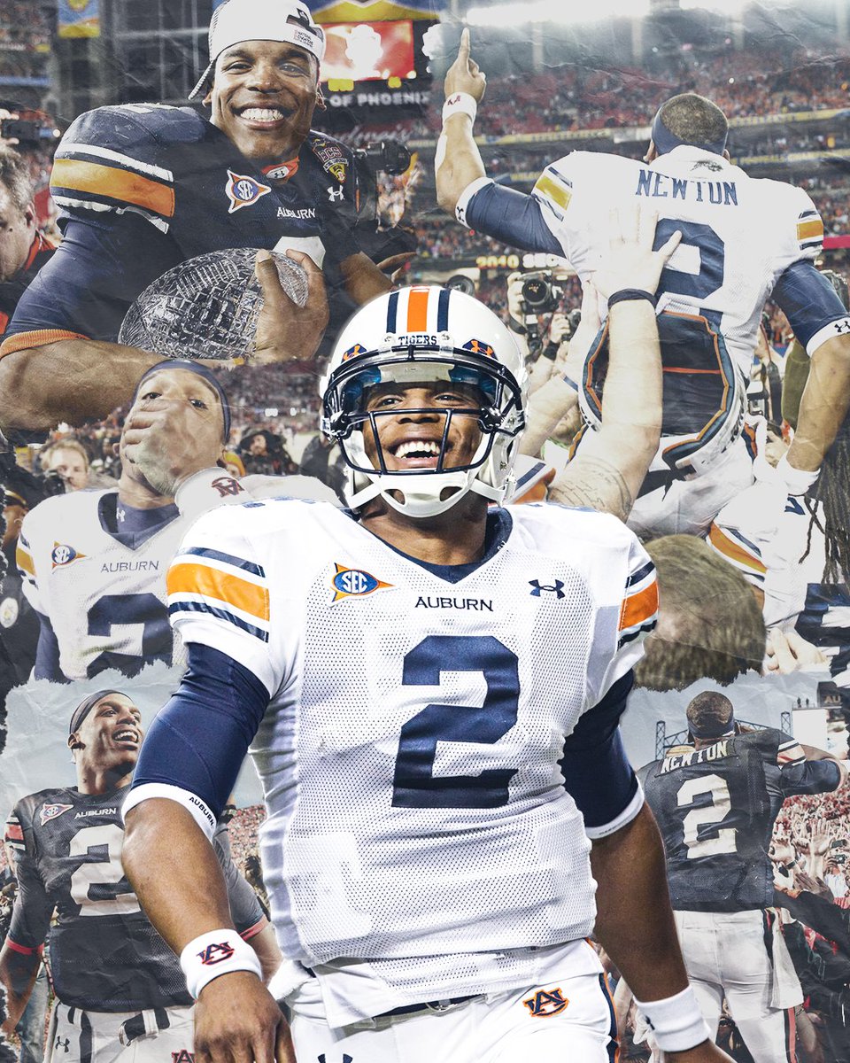 SECNetwork's tweet image. Today @AuburnFootball retires Cam Netwon&apos;s No. 2

LEGEND. 🐐