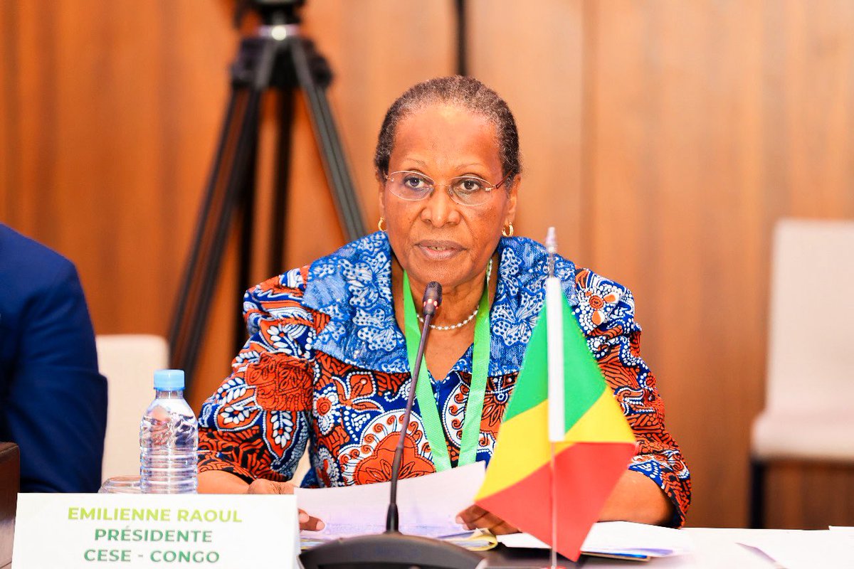 CESECongo's tweet photo. 🇨🇬🇲🇦 Le Congo au Maroc pour la réunion du Bureau exécutif de l’UCESA

La Présidente du Conseil Économique, Social et Environnemental, Madame Émilienne Raoul, accompagnée du Questeur Arsène Mokoma, a représenté le Congo à la réunion du Bureau exécutif de l’ UCESA · Union des Conseils économiques et sociaux et institutions similaires d’Afrique, tenue le 8 octobre 2025 à Bouznika, au Royaume du Maroc.

Cette rencontre, organisée par le CESE du Royaume du Maroc, a réuni les président.e.s et représentants des Conseils économiques et sociaux de plusieurs pays africains, notamment la Côte d’Ivoire, le Bénin, le Gabon, le Mali et la Guinée équatoriale, ainsi que des organisations partenaires telles que l’AICESIS et l’UCESIF.

Les échanges ont porté sur les priorités du plan stratégique de l’UCESA pour la prochaine décennie, le renforcement de l’intégration régionale, et la promotion d’une participation accrue des citoyens dans la formulation des politiques publiques de développement durable.