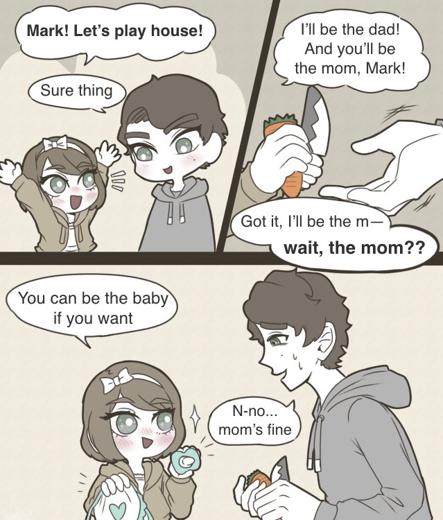 Heyaa, Thanks for the request!
When you said Sarah and Mark, this scene just came to mind out of nowhere💭
Sorry if you were thinking of adult Sarah
But honestly, Mark would 100% play along with her anyway😌
#markheathcliff
#sarahheathcliff