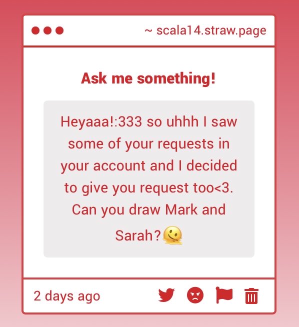 Scala14_RAX's tweet photo. Heyaa, Thanks for the request!
When you said Sarah and Mark, this scene just came to mind out of nowhere💭
Sorry if you were thinking of adult Sarah
But honestly, Mark would 100% play along with her anyway😌
#markheathcliff
#sarahheathcliff https://t.co/JIV6j6BYlT