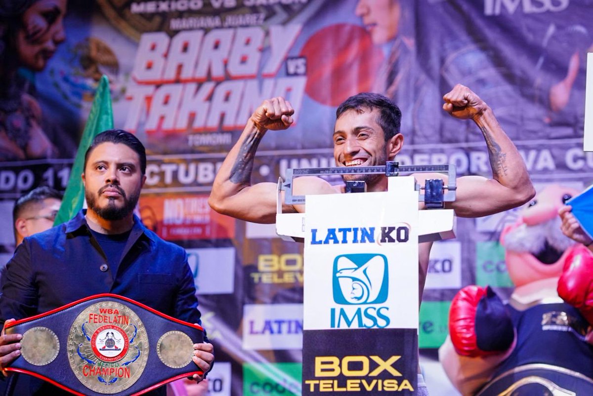 RicardoChew's tweet photo. 🥊Pesaje desde Naucalpan, Estado de México 🇲🇽 🥊
@aaron.dc.04 (48 kg) 🇲🇽 vs @reynerisgutierrez (48 kg)🇲🇽
#SimplyThePioneers #WorldBoxingAssociation #WBA #Naucalpan #EstadoDeMexico #Fedelatin #BoxTelevisa #LatinKO #BoxingLife https://t.co/OzuaUbjGnp