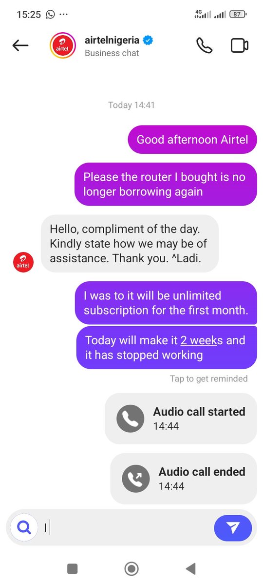 OhiafiJ's tweet photo. @Airtel_Presence @AirtelNigeria May I confirm why is your customer care service not responding to my enquiry both on Instagram and on WhatsApp? https://t.co/TcxygSGC8H