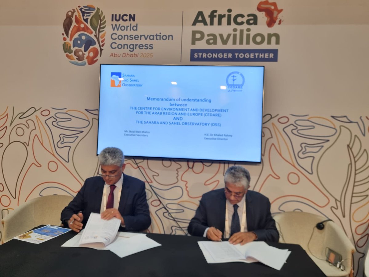 OSS_Comms's tweet image. The @OSS_Comms  &amp;amp; the @CEDARE_ORG signed a #cooperation agreement to boost regional action on #ecosystem #accounting &amp;amp; nature-based solutions in #Africa.
Read more: oss-online.org/en/accord-oss-…