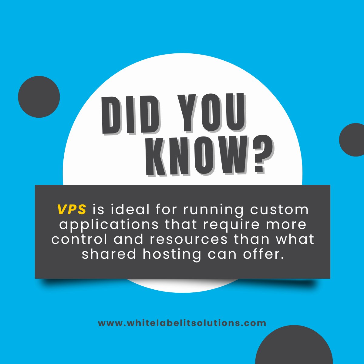 whitelabelitsol's tweet image. Consider this a short break from the usual. 😁

#vps #didyouknow #customize #resources #webhostingservices