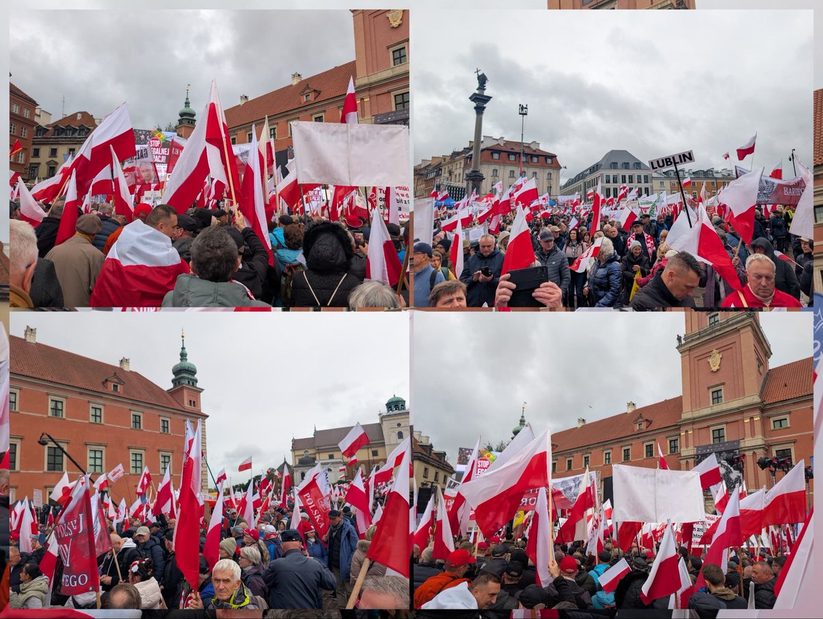 Marcin Horała (@mhorala) on Twitter photo Na Placu Zamkowym na wiecu #wObroniePolski morze biało-czerwonych flag i obywateli domagających się suwerenności i silnej Polski. <a href="/OficjalnyJK/">Jarosław Kaczyński</a> z ogniem o obronie granic i polskiej dumie. Razem - do zwycięstwa ✌️🇵🇱 Na Placu Zamkowym na wiecu #wObroniePolski morze biało-czerwonych flag i obywateli domagających się suwerenności i silnej Polski. <a href="/OficjalnyJK/">Jarosław Kaczyński</a> z ogniem o obronie granic i polskiej dumie. Razem - do zwycięstwa ✌️🇵🇱