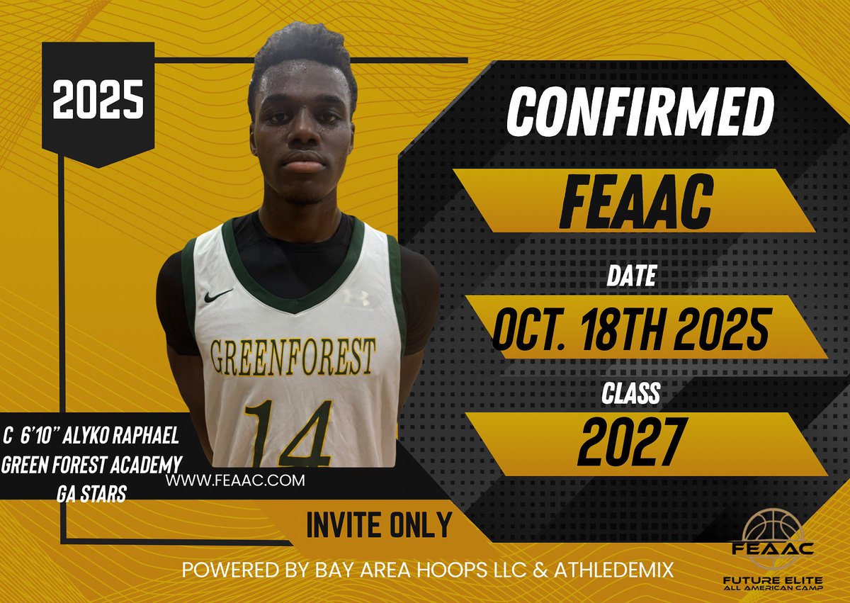 BayAreaHoopsfl's tweet photo. Confirming 2027 6’10” C Alyko Raphael (GA) #FEAAC @GreenforestBall 

@bigsmoove07 @make5media @gastarsRL @e_rav24 https://t.co/qbRA9NCQxe