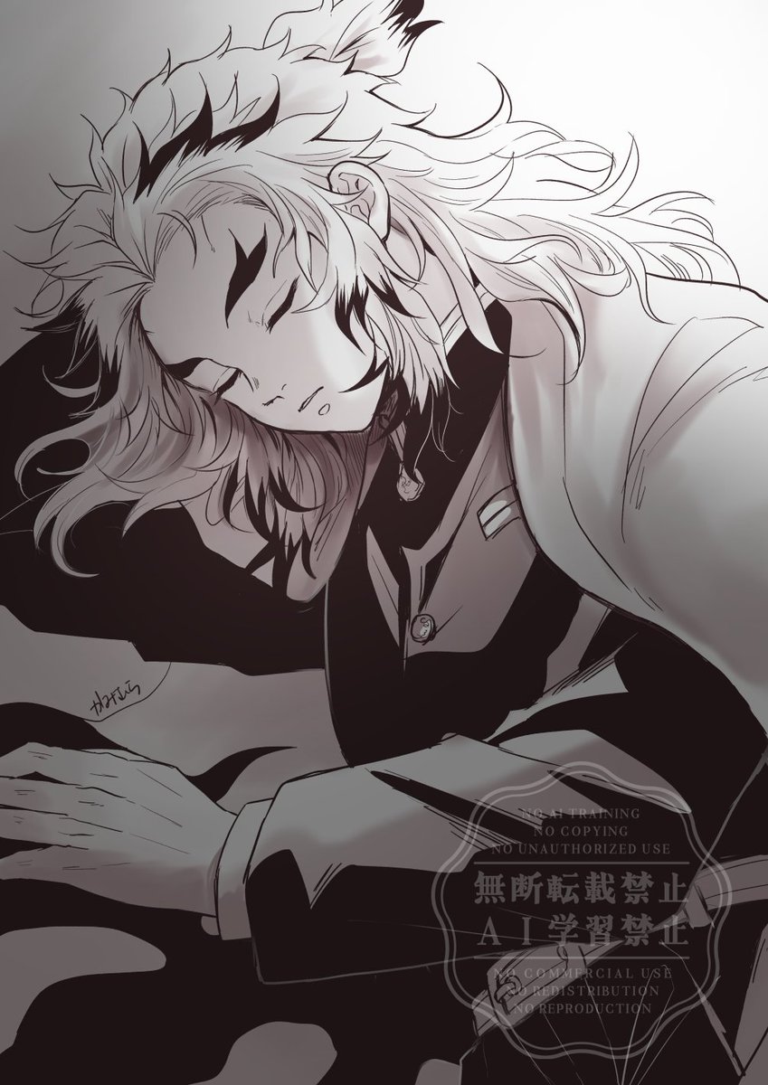 紅葉の落ち葉に埋もれながら眠る🔥さんを描きたかったんだ…本当なら…本当なら…！（時間切れ）