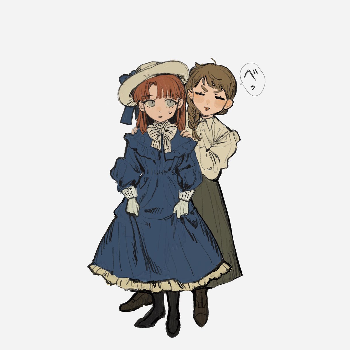 MokiNagashino's tweet image. 君の真似だけどね
#創作百合