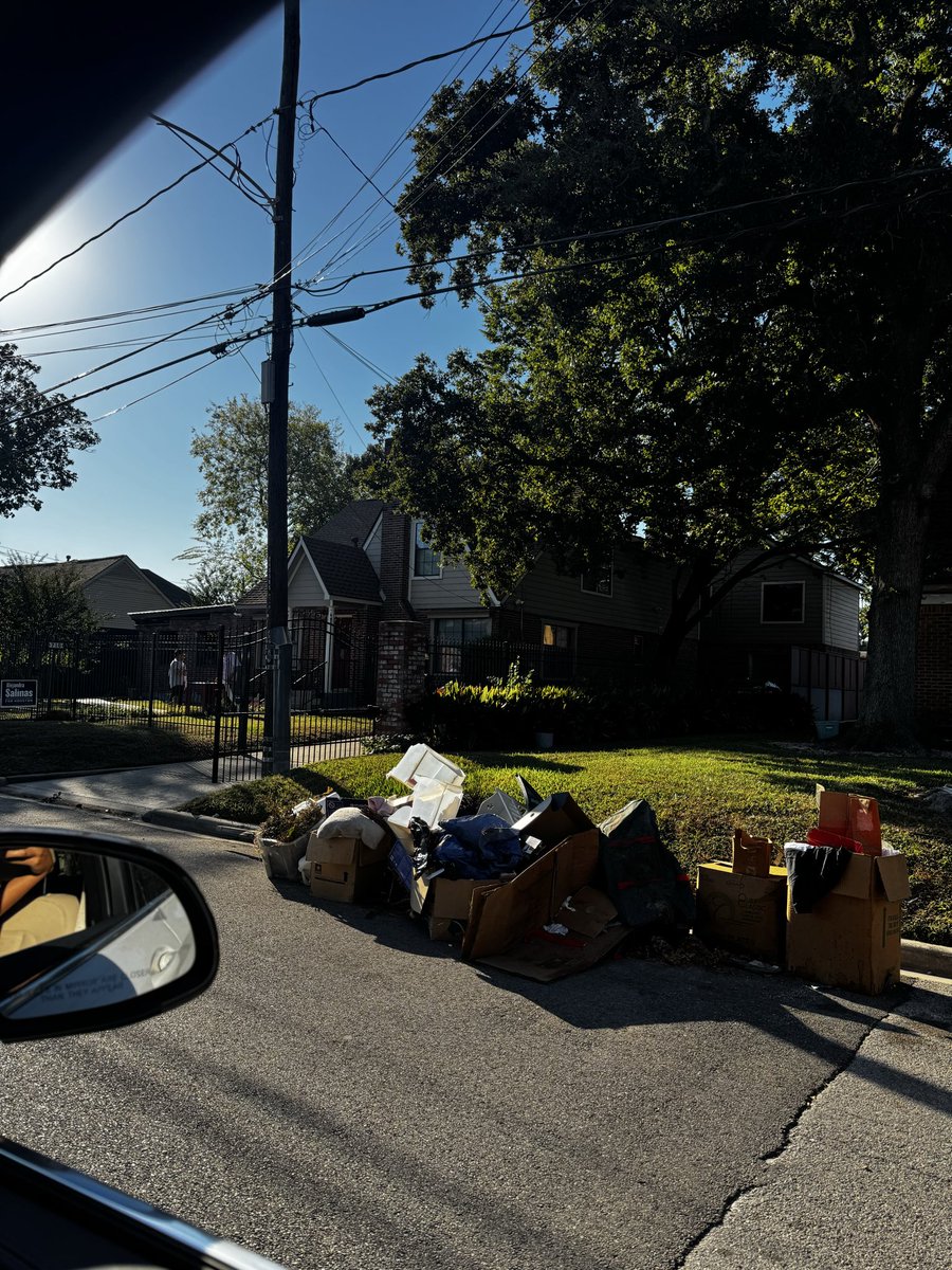 Treeves2's tweet image. I guess it’s appropriate that one of the big trash piles is next to Whitmire supporter Alejandra Salinas campaign stop at Sylvia Garcia’s house. 

Background: I filed 100 311 cases the past week covering just half my neighborhood. If you don’t think this is ok please vote