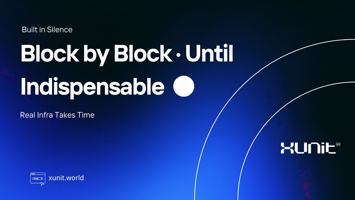 xunit_rwa's tweet image. Real infrastructure isn’t built in hype cycles.
It’s built in silence, block by block, until it becomes indispensable.#XUnit #XLayer #RWA #OKB #OKX