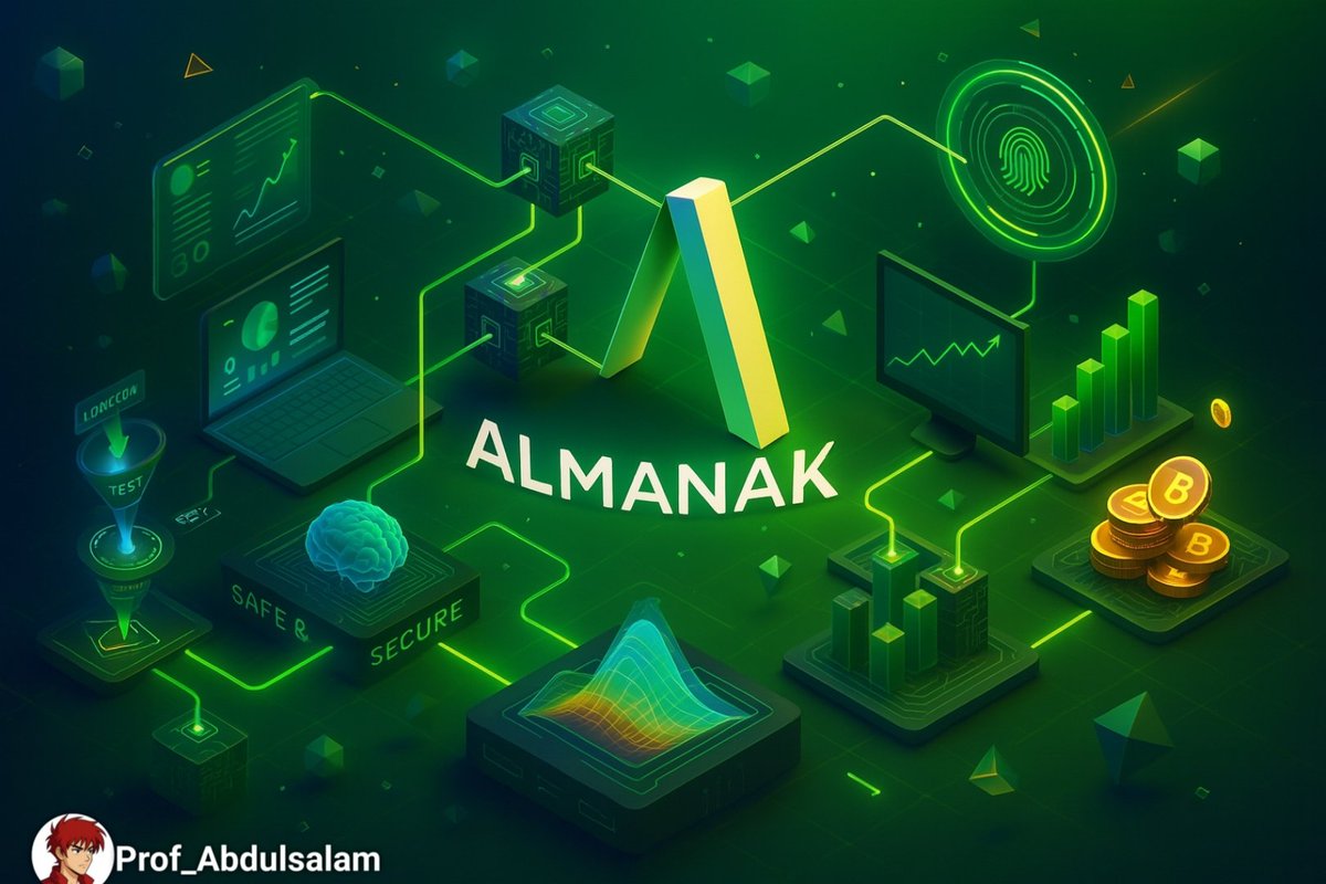 Prof_Abdulsalam's tweet image. Almanak is changing how DeFi strategies are created and managed. It is not just another protocol. It is an AI agent infrastructure that builds, tests, and runs strategies on-chain without you writing a single line of code.

Their TVL has crossed $161.90 million USD, showing real…