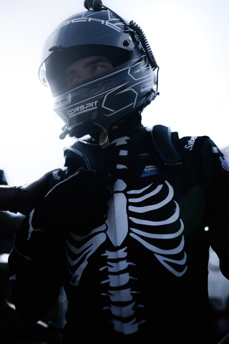 AORacingUSA's tweet image. It's not just the crew, cars, and mascots! The drivers are wearing special Skeleton suits for today's Petit Le Mans as well! Tune in live on Peacock, starting at 12PM ET!