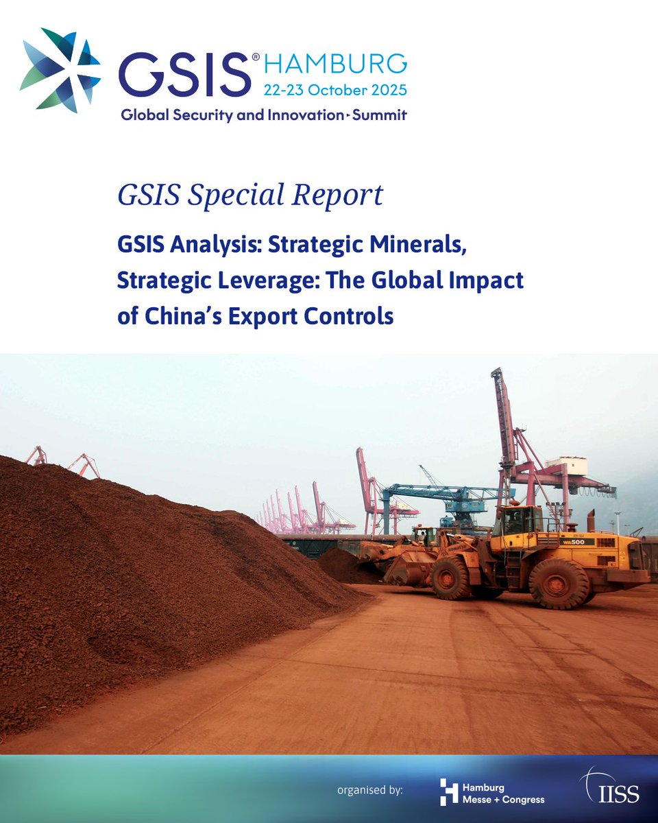 Dependencies on Chinese supply chains are deeper than past vulnerabilities, such as Russian gas. 

Read the latest analysis by <a href="/maria_shagina/">Dr Maria Shagina</a>, <a href="/MeiaNouwens/">Meia Nouwens 温玫雅</a> and <a href="/Erik_Green8/">Erik Green 林艾力</a>:  
➡️ go.iiss.org/4eq8sDo 

🌐 #GSISHamburg2025 | Join industry leaders, policymakers and security