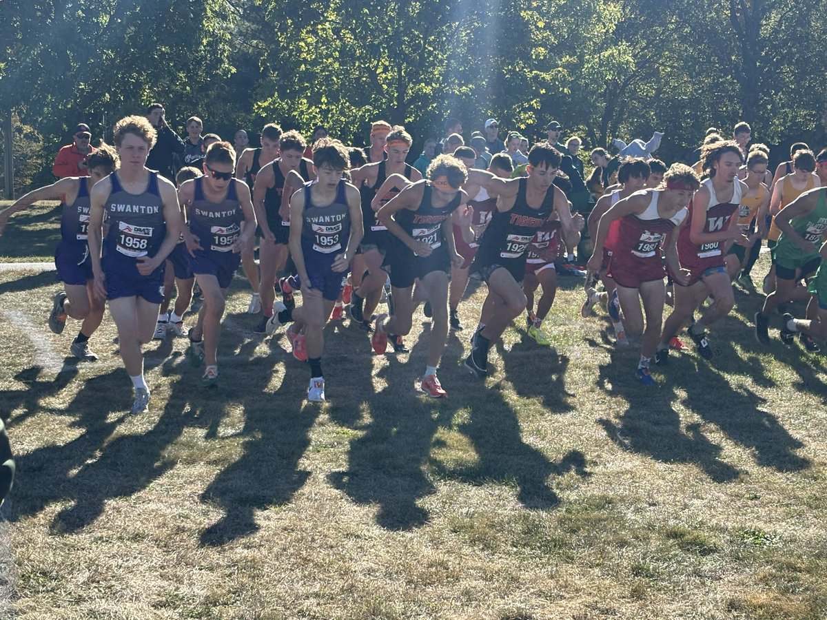 NWOAL Varsity Boys XC Championship race is underway!  GO DOGS!!!