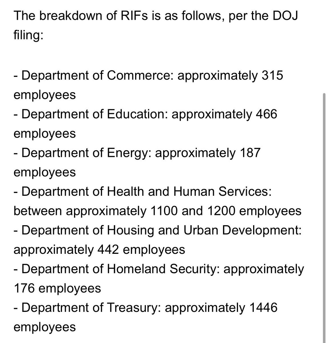 GaryGrumbach's tweet image. Thousands of Americans are losing their jobs in the middle of a government shutdown. 

Here’s the breakdown of the RIFs from Friday —&amp;gt;