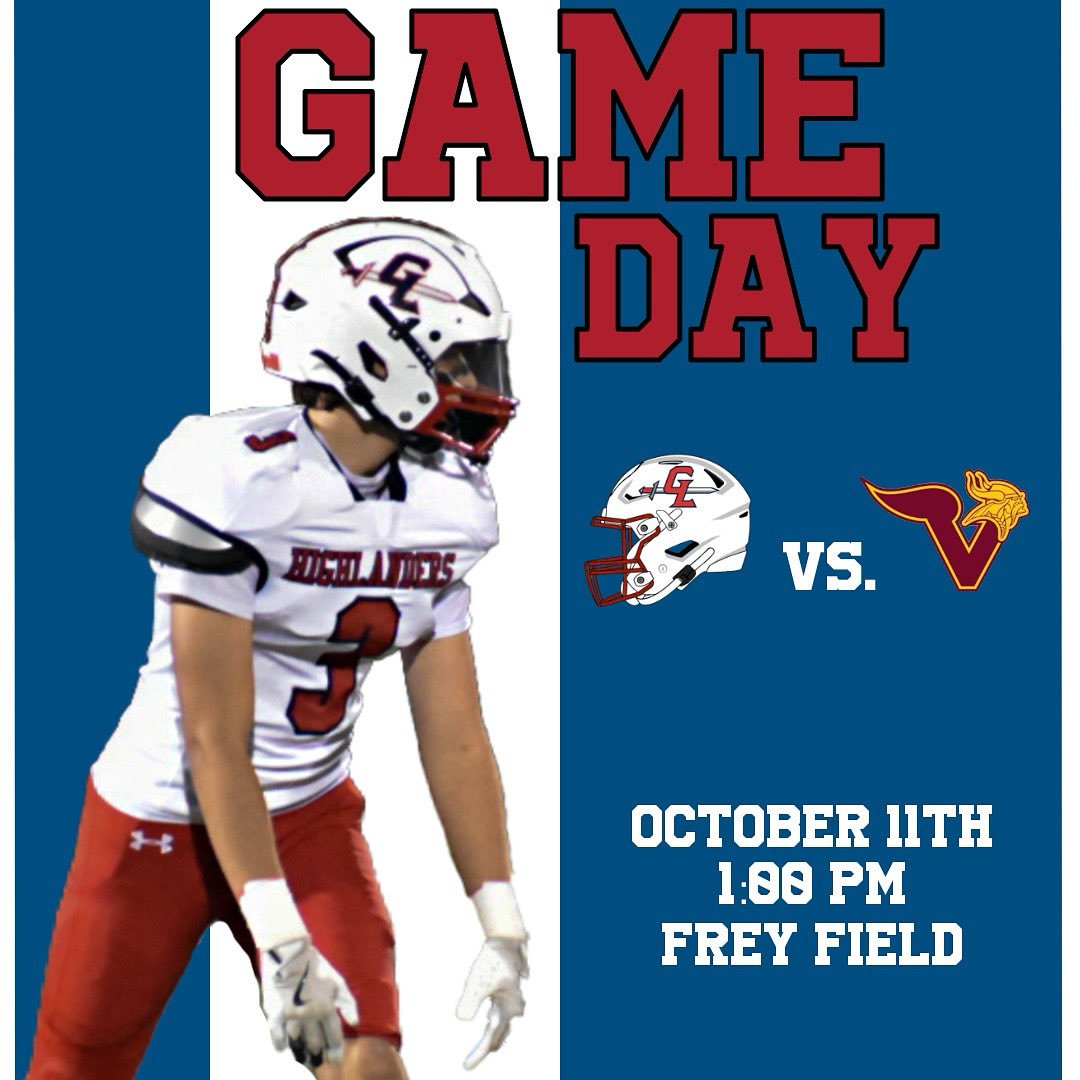 It’s Game Day! The Highlanders are back at home as Voorhees visits The Hill! Kickoff is at 1:00pm. Today’s game will be streamed live on YouTube by <a href="/bigstatesports/">Big State Sports</a> &amp; GLHS TV. #CTWTD