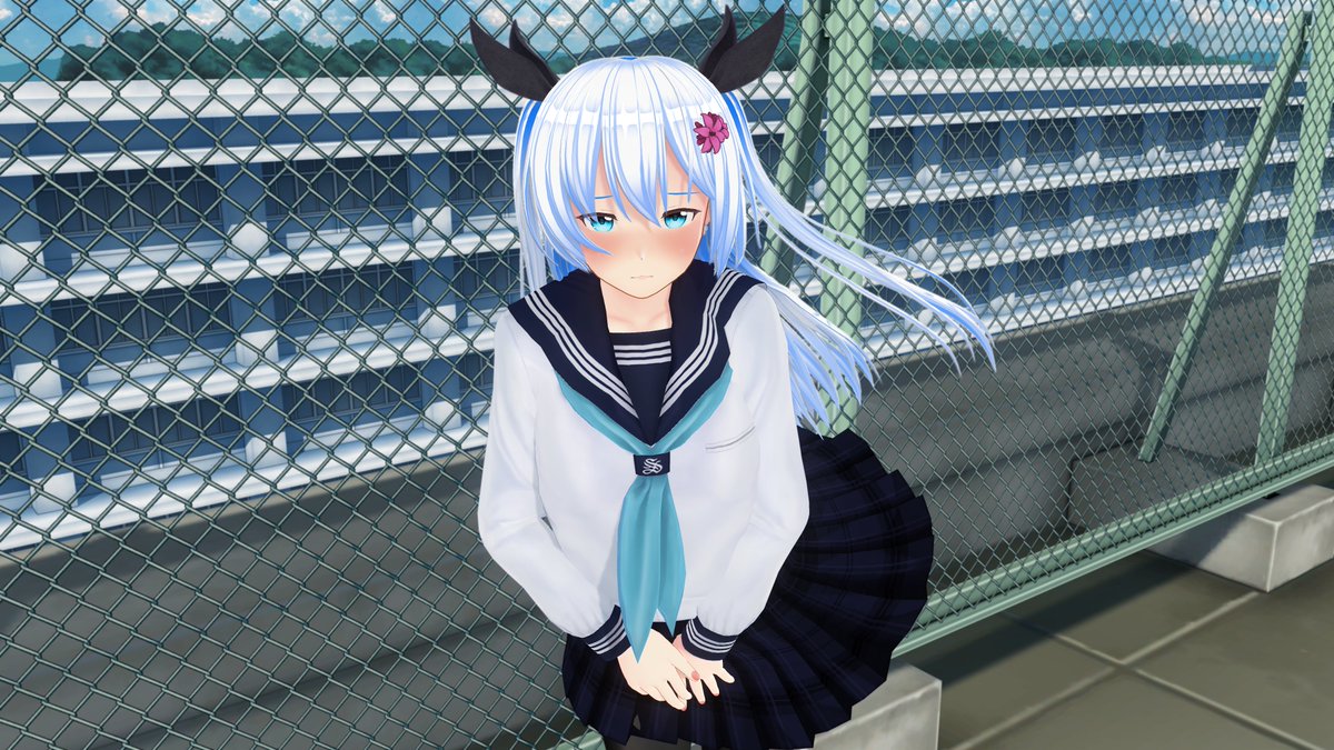 setsu_nah's tweet photo. お題は｢学生服 強風 照れ顔」

#cm3d版深夜の真剣エディット60分一本勝負
#COM3D2 https://t.co/GyWWc9W33C