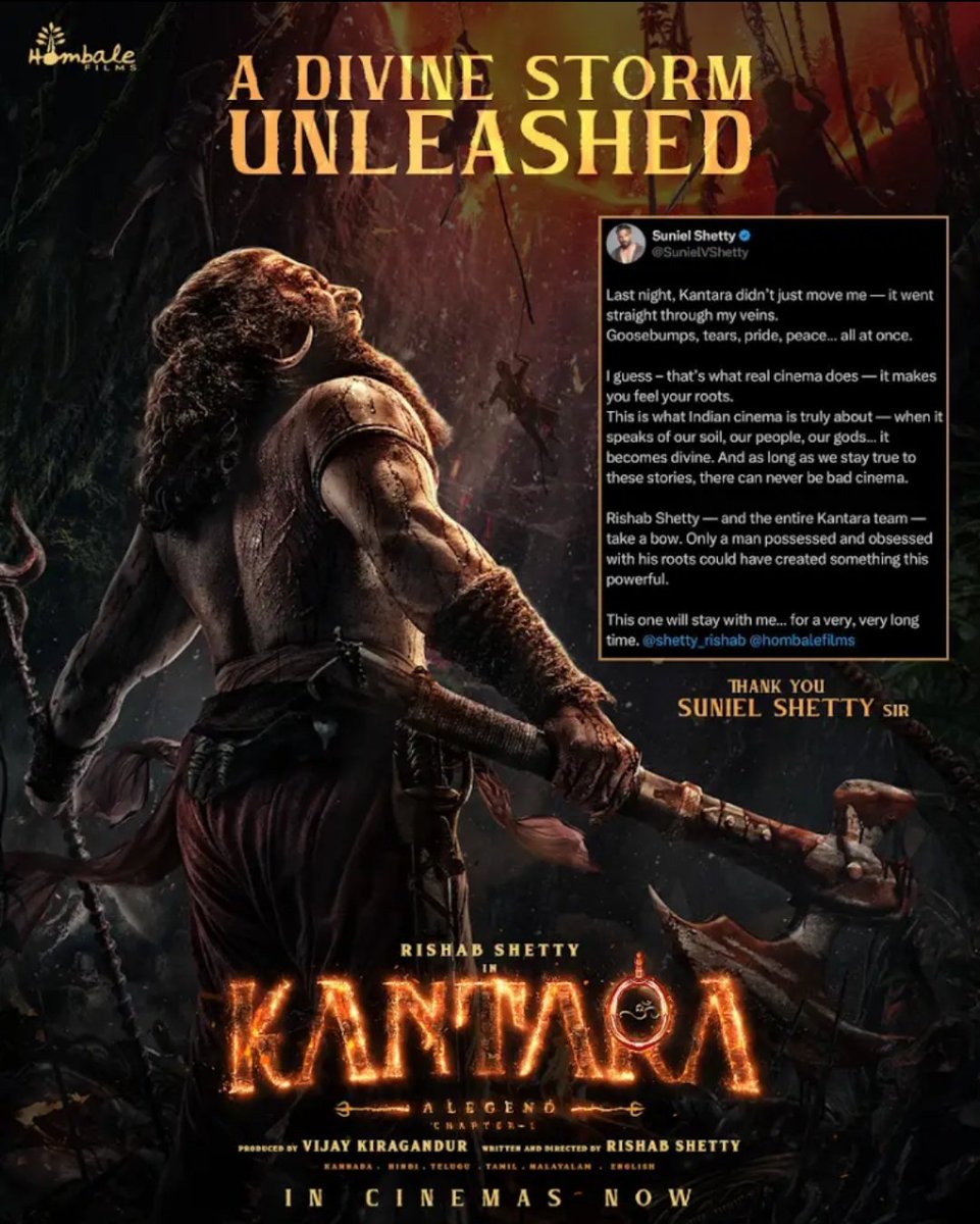 AshishYadav4518's tweet photo. Kantara chapter 1 movie review! Wow!
#Kantara #KantaraChapter1 #KantaraSaga #KantaraMovie #KantaraTheLegend #KantaraUniverse #KantaraSeries
#RishabShetty #RishabShettyFilms #HombaleFilms #DivineBlockbuster https://t.co/aOTkpkALh9