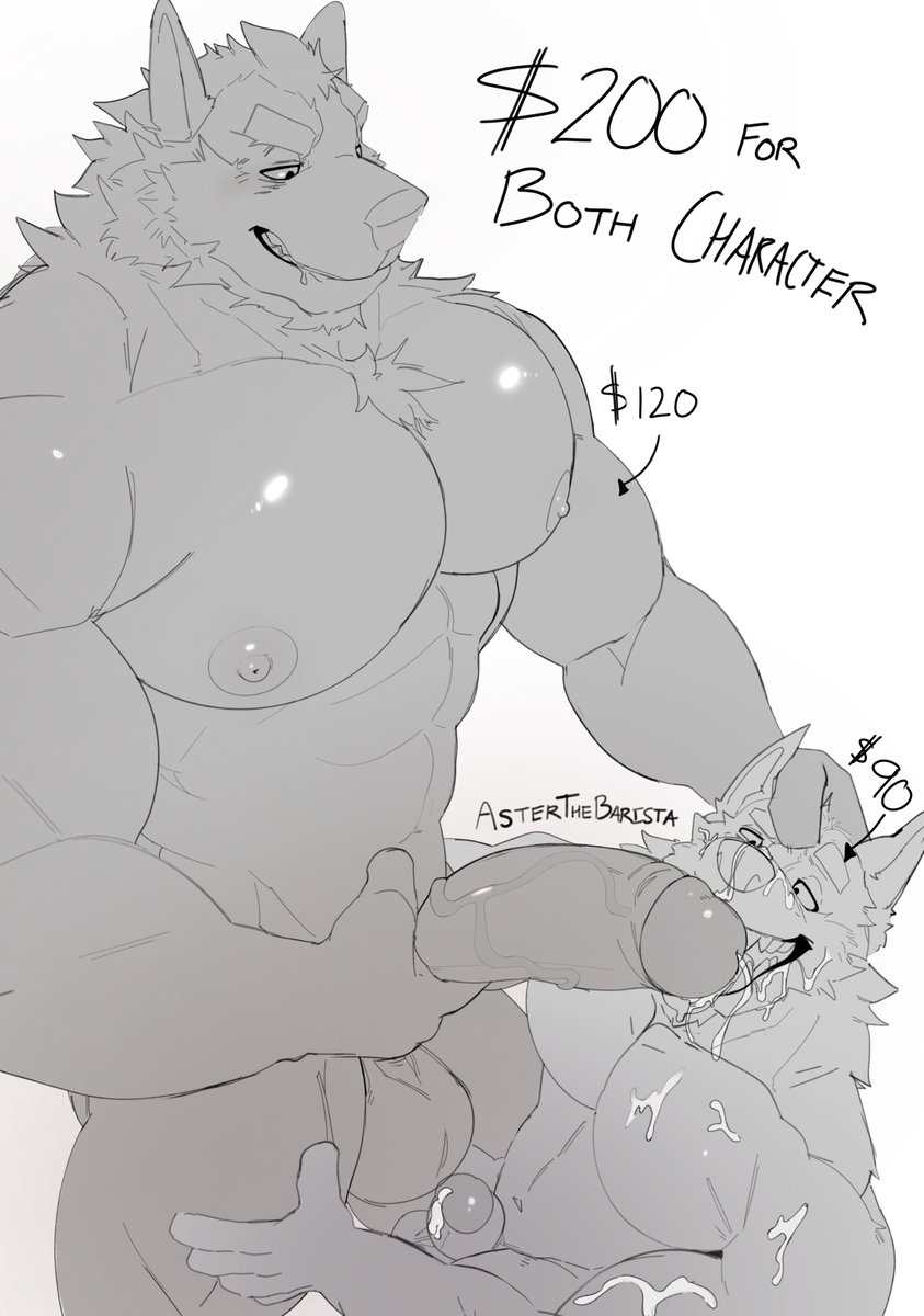 Spoiled by a Stud~ 💦 
🍑$90 /🍆$120 slots  YCH
$200 for BOTH
Any species
Send me a DM if you are interested / Unlimited YCH Slots
[Halloween Special down below in replys~]