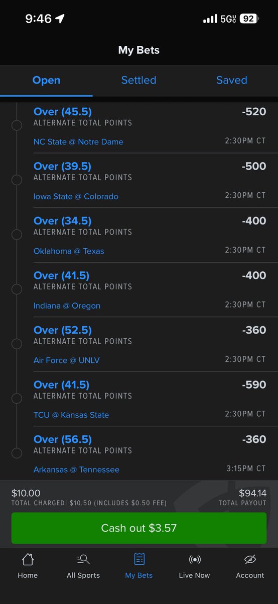 TheShopbets's tweet photo. Chef MO’s Coming HOT off the griddle and taking it back to the Kitchen to serve you your morning NCAA BRUNCH PARLAY! #CFBPicks #NCAAFootball #Fanduelparlay https://t.co/WdofLykk1e