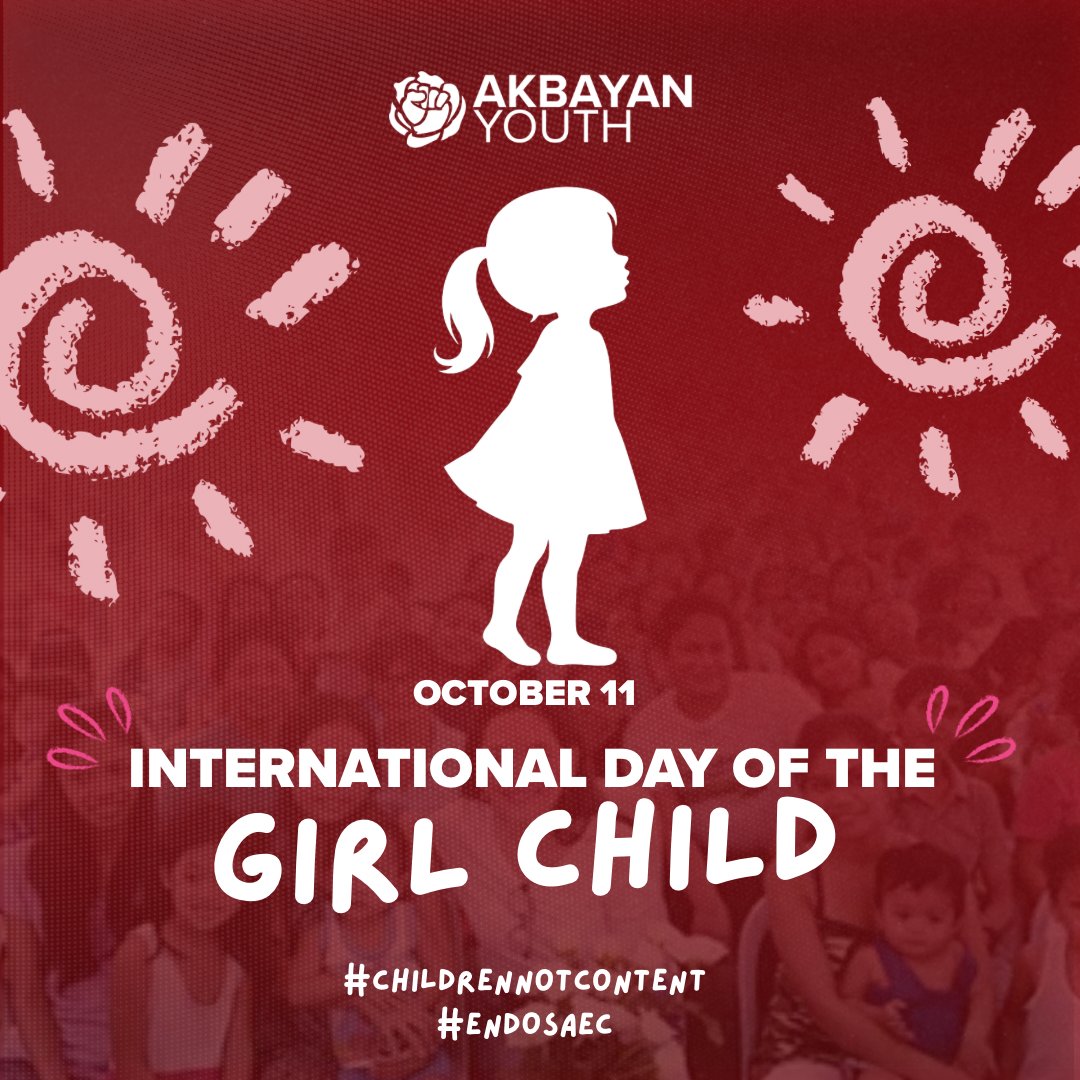 Akbayan_Youth's tweet image. Ngayong #DayOfTheGirl, taas-noo nating ipagdiwang ang lakas, talino, at pangarap ng bawat batang babae! 

Noong 2022, ipinanalo ni Sen. Risa Hontiveros ang #OSAEC at #CSAEM Act, batas na nagpoprotekta sa mga bata laban sa online sexual abuse at exploitation. 

#ChildrenNotContent
