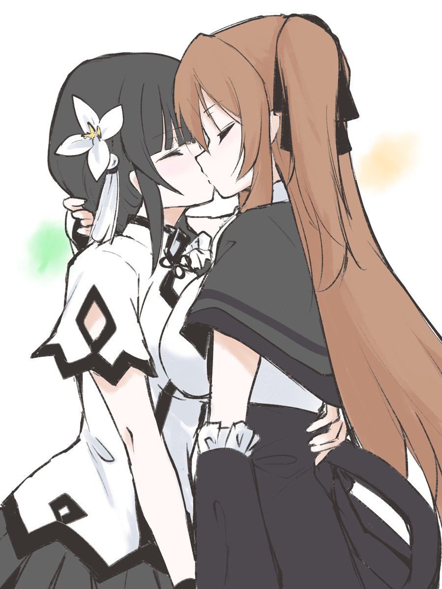 「最近ドストレートに百合な絵を全然上げてなかったからファイル整理してて出てきたしぇ」|ウルツ∴🩵🧡💜のイラスト