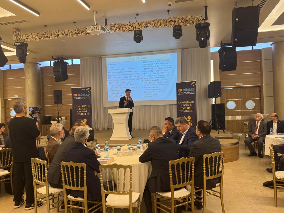 İstanbul’da, Gümüşhane Sanayici ve İş İnsanları Derneği’nin(GÜSİAD) ev sahipliğinde düzenlenen “Gümüşhane 6. Bölge Yatırım Teşvikleri” programına katılım sağladık. Programa katkı sunan ve emeği geçen herkese teşekkür ediyorum.
