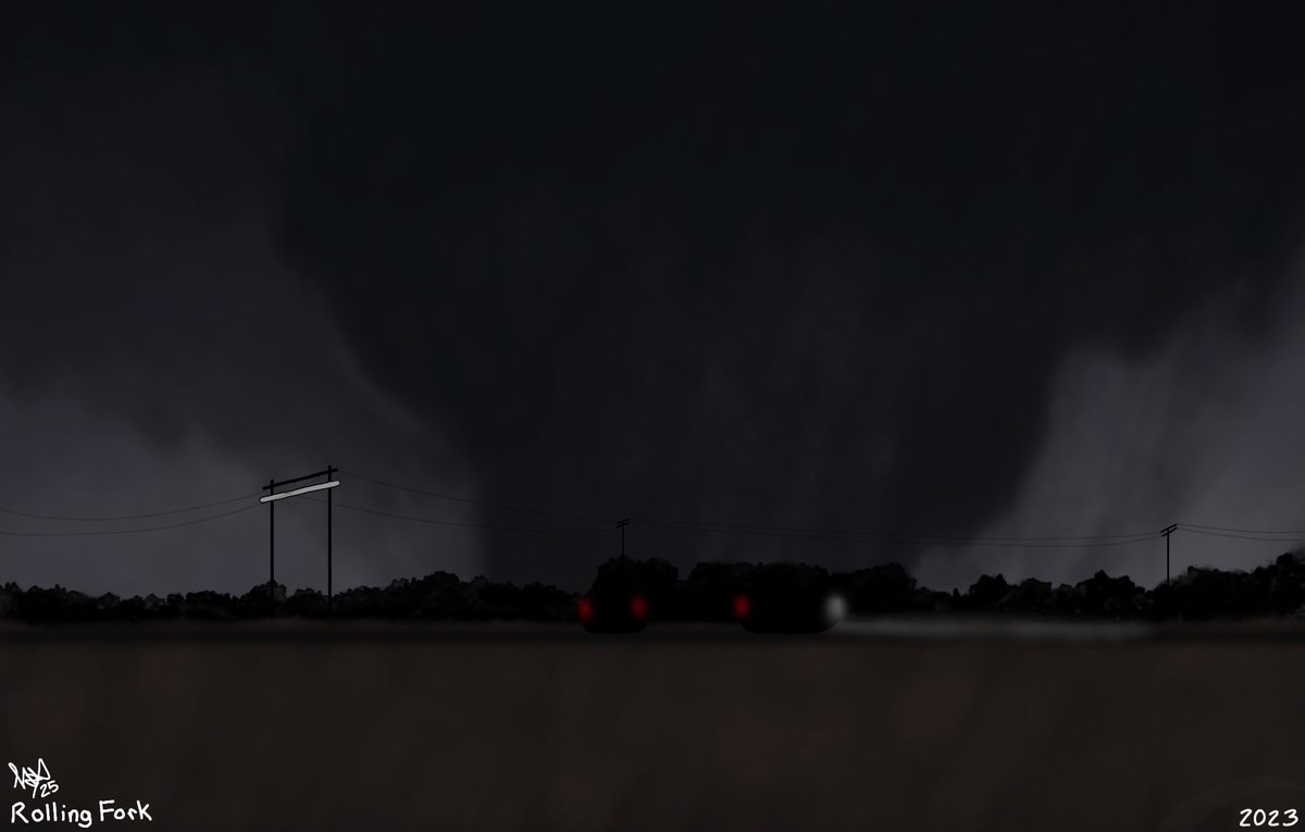 BenDoesStuff7's tweet image. Digital Drawing of the Rolling Fork tornado I finished
#Wx #weather #wxtwitter

It’s definitely up there with the most violent tornados I’ve witnessed. I still remember it like it was yesterday. Hard to believe it’s been two years since.