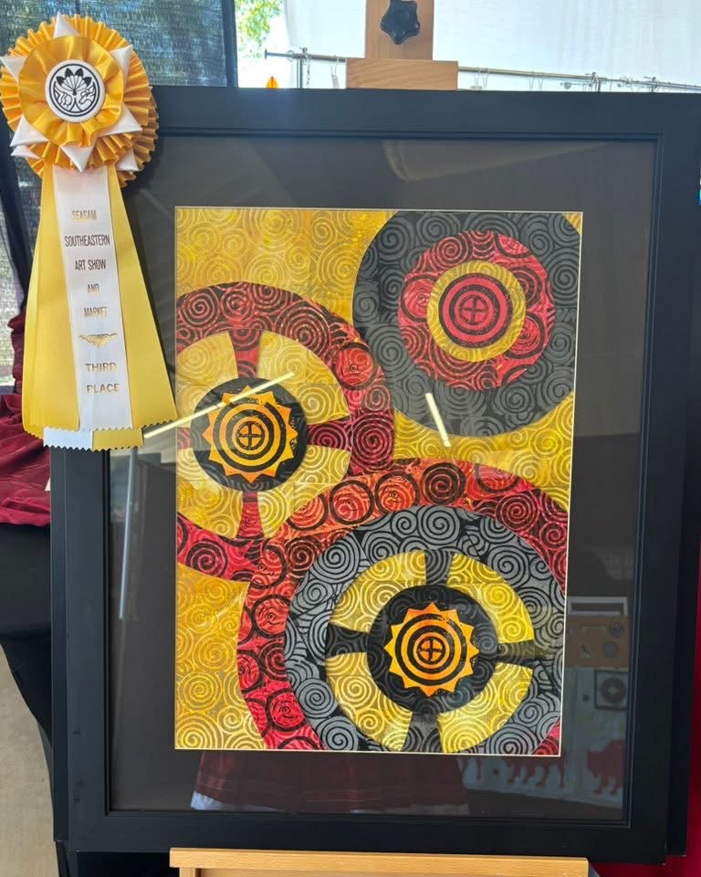 SE1909's tweet image. 🎉 Please join us in Congratulating Southeastern&apos;s own Professor Amy Gantt, who placed third in this year&apos;s Chickasaw SEASAM Art Show and Market! 

You can learn from Professor Gantt now, visit se.edu/apply today!

#SEArt | @Chickasaw Nation | #TexomasUniversity