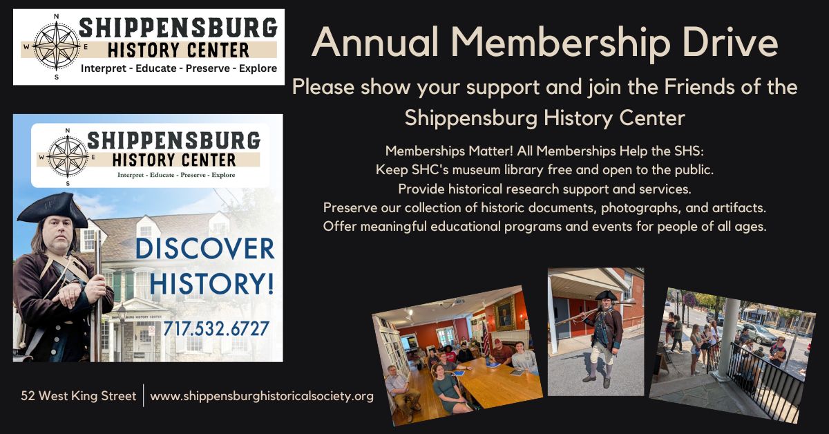 ShipHistory's tweet photo. We're sharing and preserving Shippensburg's history with engaging and hands-on educational programs. Will you support what we do?
https://t.co/FOUqLoioaQ https://t.co/CafIcwnUQW