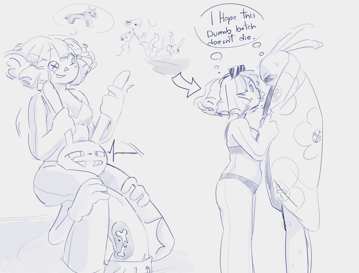 neobotomy's tweet photo. I fear we won't get much Bunnydoll interactions in the next episode :( I really wanna see their dynamic progress #bunnydoll #tadcjax #ragatha #jaxxragatha https://t.co/PaO0Ze17Q1