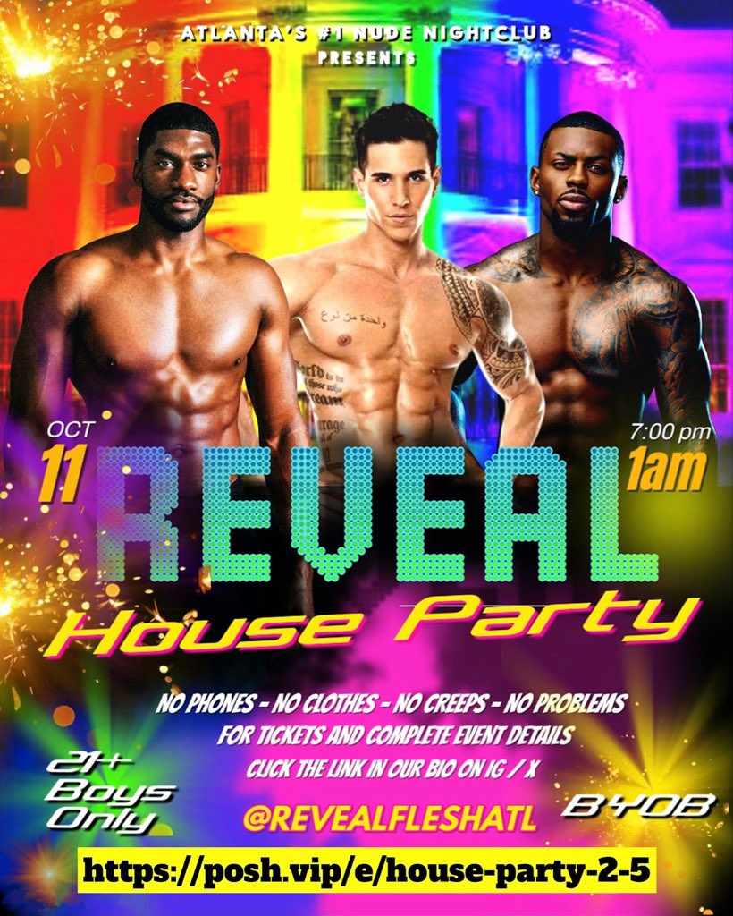 itsRyanMarcus's tweet image. It’s going down TONIGHT!! 
Atlanta Pride Official and Only All Male All NUDE House Party! This gonna be one for the ages!
@ReVealFLESHATL 

Limited Tickets still available! 
posh.vip/e/house-party-…