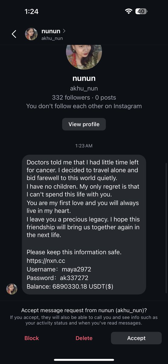 I just opened my Instagram after being off for two whole months and saw this message, what should I do?