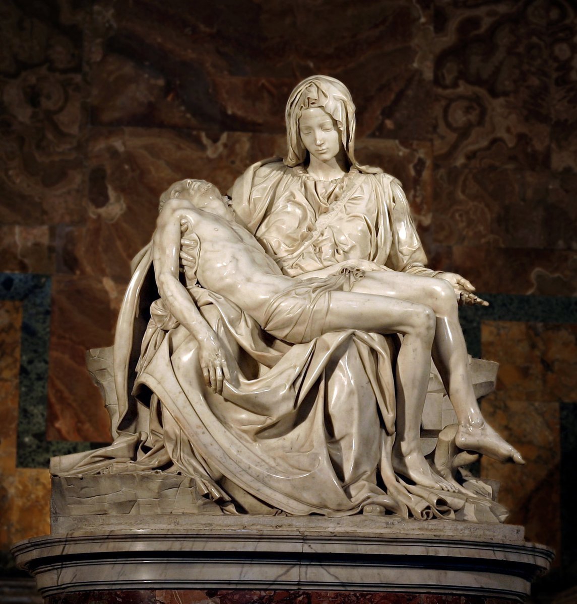 DolceCucina3's tweet image. My dad was stationed in Rome in 50’s, he’d walk entirety of Rome daily and always stop at La Pietà in St.Peters. Back then it was unguarded and stand beside it to pray. He’d marvel mesmerized at how ALIVE it felt. Inspired by God built by White men. #whitelivesmatter #WhitePower