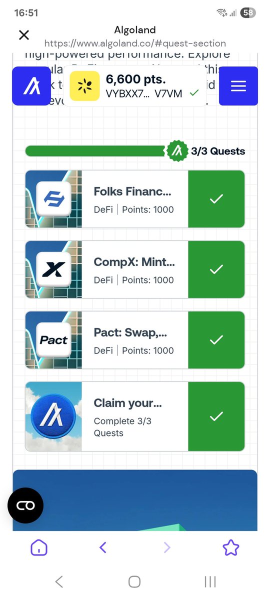 shukongo's tweet photo. @AlgoFoundation @FolksFinance @Compxlabs @pact_fi Done. :) https://t.co/j0CiZpZIur