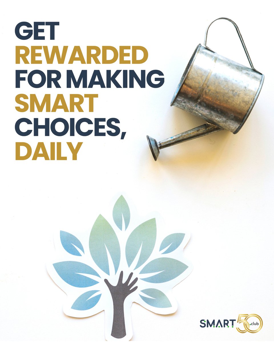 DiamondC1120167's tweet image. What if your positive habits paid you back every single day? Smart50&apos;s core mission is to reward you for making smart choices, physically, financially, and mentally.

#Smart50 #RewardingHabits #DailyMotivation #PositiveHabits #Wellbeing #PersonalGrowth #SmartChoices
