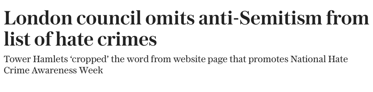 Never_Again2020's tweet image. Oh, it&apos;s Tower Hamlets, London&apos;s cradle of extremism and antisemitism. So this is exactly what I&apos;d expect from its cesspool of a council.