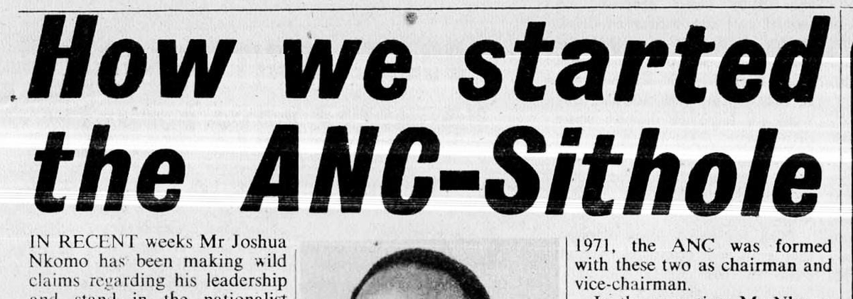 It is believed that Edson Sithole's last published writing appeared 50 years ago today under this headline.

Read it in full in my soon to be published book: theconversation.com/edson-sithole-…

HT to <a href="/thwindingwi_zw/">Tinashe Hwindingwi</a> for sourcing this.