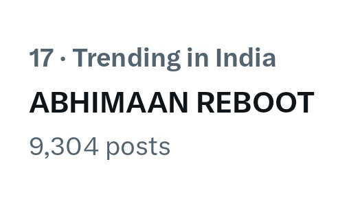 9K+ done guys let's make it 10K

ABHIMAAN REBOOT

#RohitPurohit #ArmaanPoddar
#SamridhiiShukla #AbhiraSharma 
#AbhiMaan #Yrkkh #Yrkkh4 #RohiDhii
#AbhiMaanForever