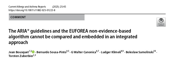 ARIAGuideline's tweet photo. The #ARIA® guidelines and the #EUFOREA non-evidence-based algorithm cannot be compared and embedded in an integrated approach. Open Access. https://t.co/hlHho49266 https://t.co/EO5fLiLAn3