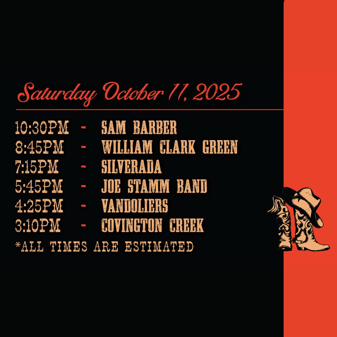 Peacemakerfest's tweet image. Set times for today! 𝐆𝐀𝐓𝐄𝐒 𝐎𝐏𝐄𝐍 𝐀𝐓 𝟐:𝟎𝟎 𝐏𝐌!🤠
See you soon ✌️