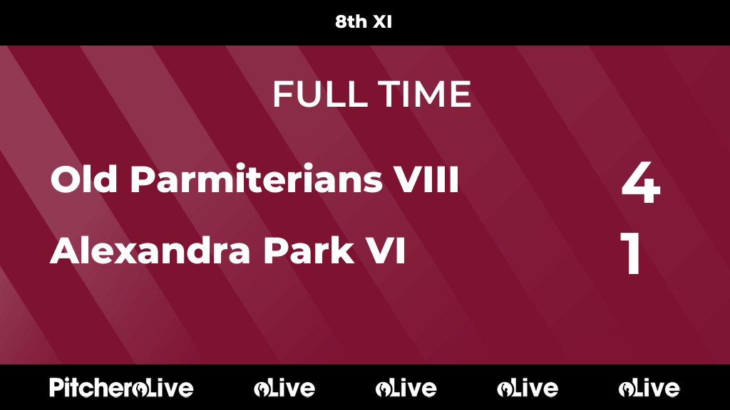 FULL TIME: Old Parmiterians VIII 4 - 1 Alexandra Park VI
#OLDALE #Pitchero
oldparmiteriansfc.co.uk/teams/238189/m…