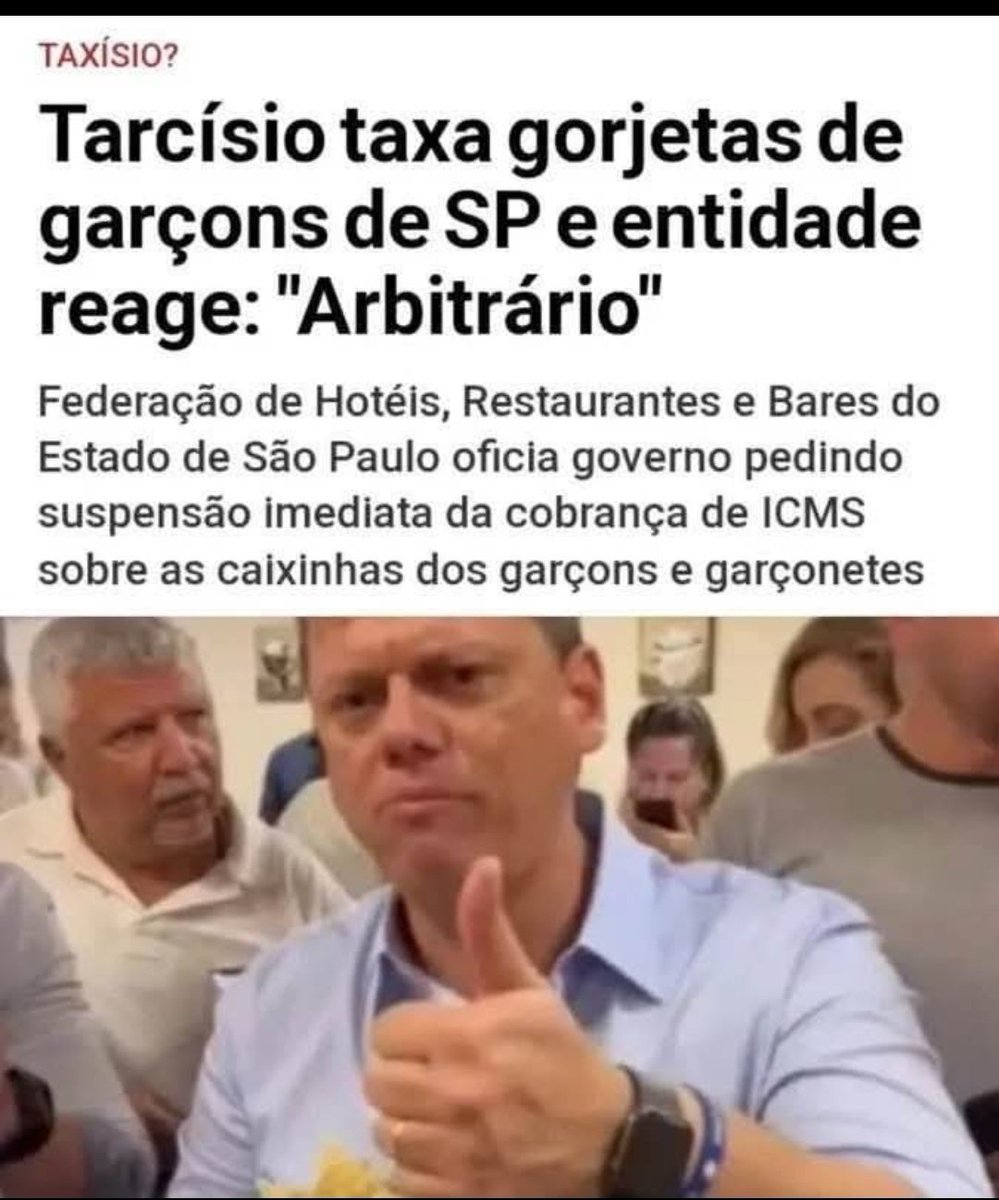 FoxEterno's tweet image. Tigrinho de Freitas impediu de taxar os ricos mas agora tá taxando gorjetas do garçons, o homem do povo.