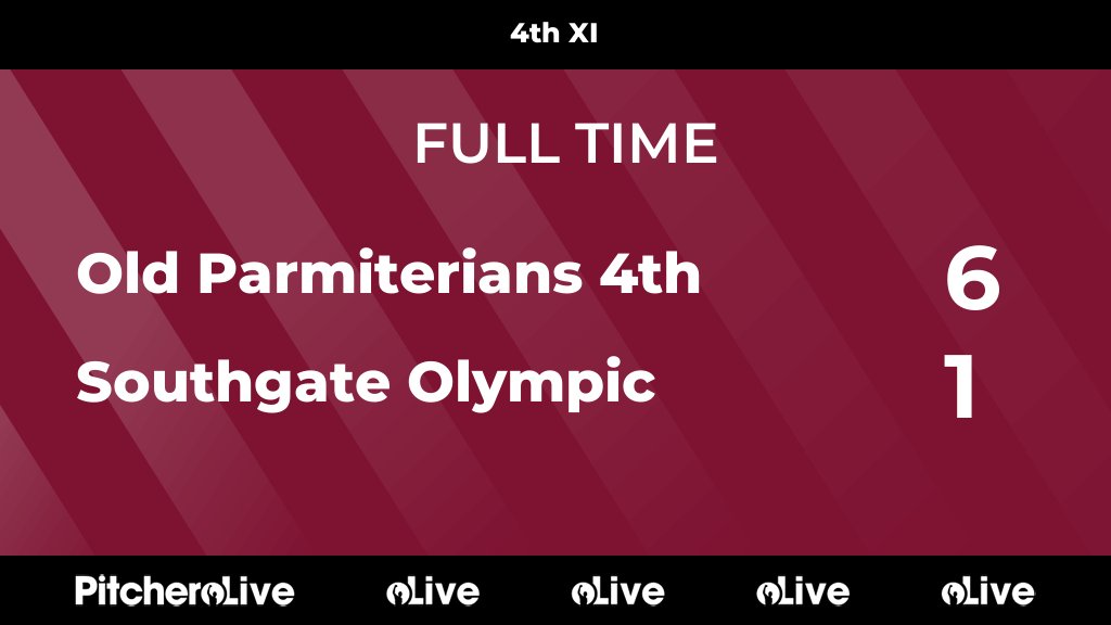 FULL TIME: Old Parmiterians 4th 6 - 1 Southgate Olympic
#OLDSOU #Pitchero
oldparmiteriansfc.co.uk/teams/238185/m…
