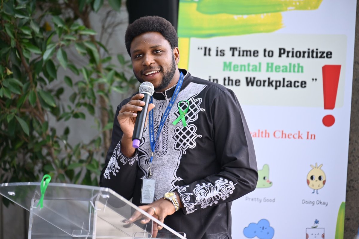 Taking care of yourself is part of taking care of others.

That’s the reminder UN Volunteer Emile brings to <a href="/UNDSS/">UN Security</a> in #Ethiopia 🇪🇹, where he supports <a href="/UN/">United Nations</a> personnel with stress management and preparedness.

#WorldMentalHealthDay