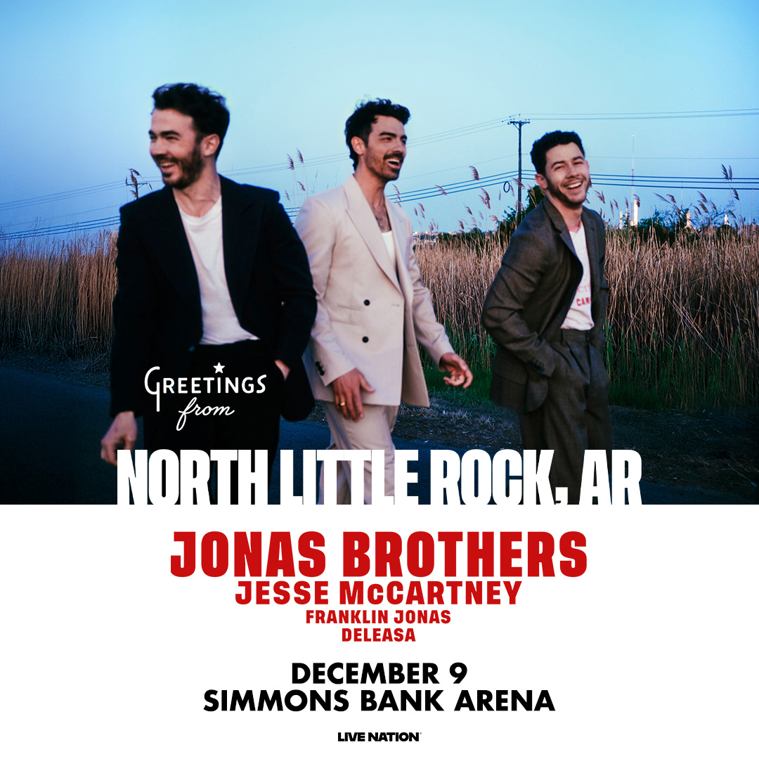 Listen to Mix 106.3 to win tickets! Jonas Brothers, along with Jesse McCartney, are coming to Little Rock. ❤️ Simmons Bank Arena - December 9, 2025